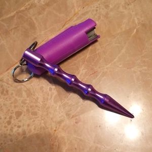 Self defense-- pepper spray and striking tool